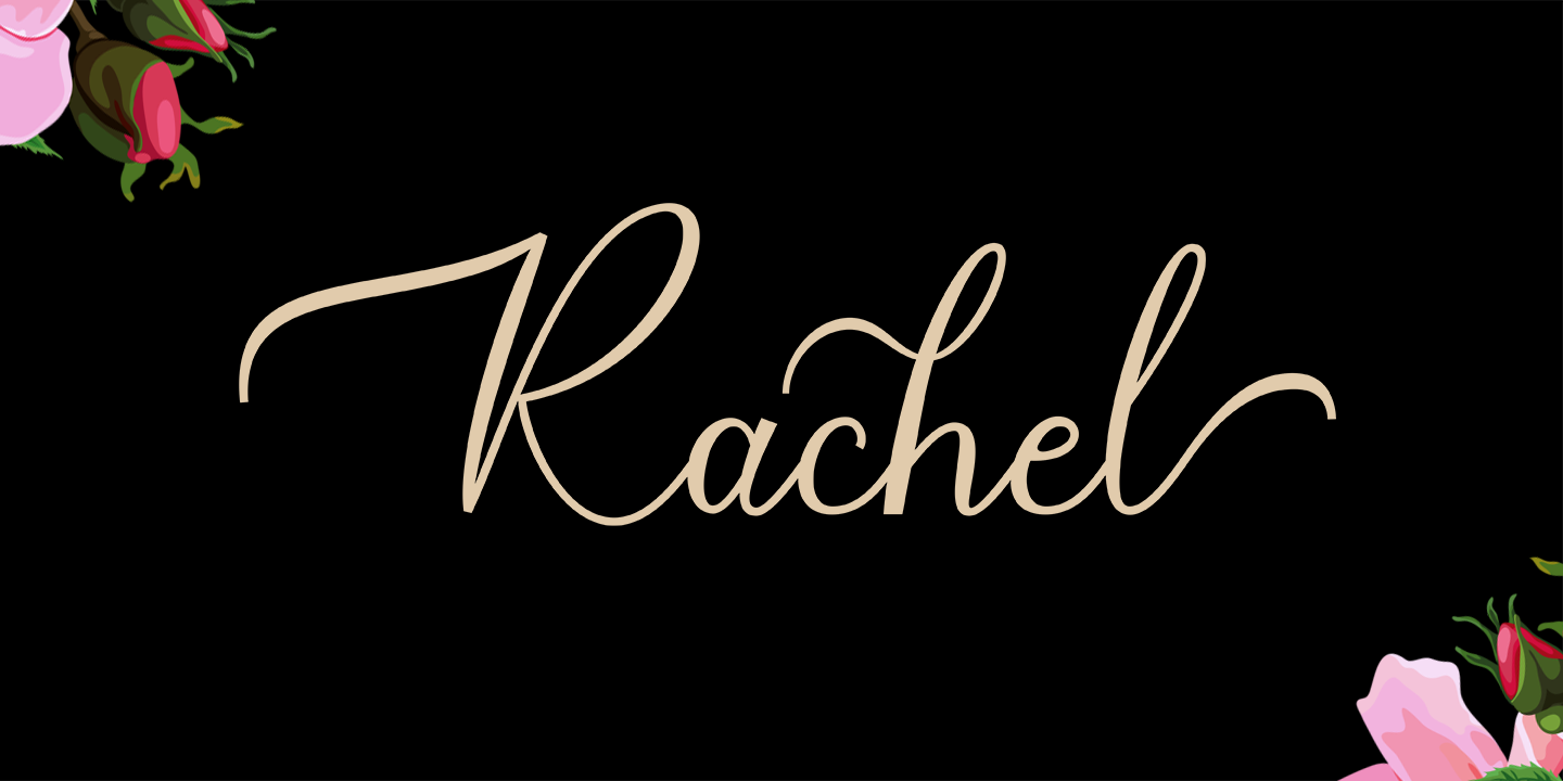 Schriftart Rachel